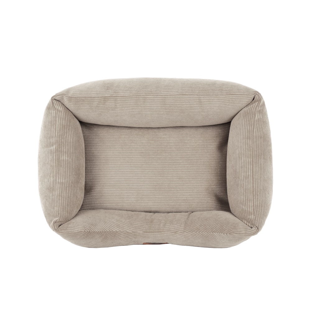 Hundeseng-light-grey-velour-Couch-bed-COSY-set-fra-oven